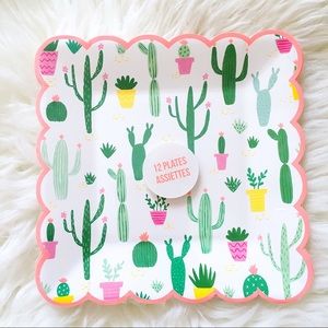 Meri Meri 12 LARGE Cactus Succulent Party Plates